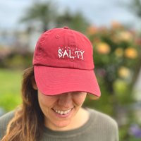 Salty Hat Ocean Vibes Beach Accessory Sassy Fun Summer For Women Headwear Stylish Baseball Cap Embroidered | Etsy (US)