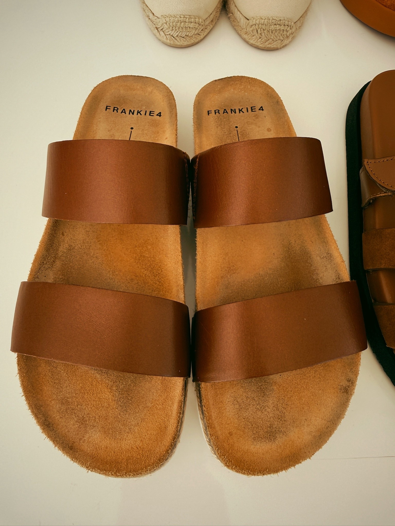 I live in these sandals currently. I wear them all around the house every day. They have a really great cushion and are comfy, yet chic. TTS. 

#LTKSeasonal #LTKOver40