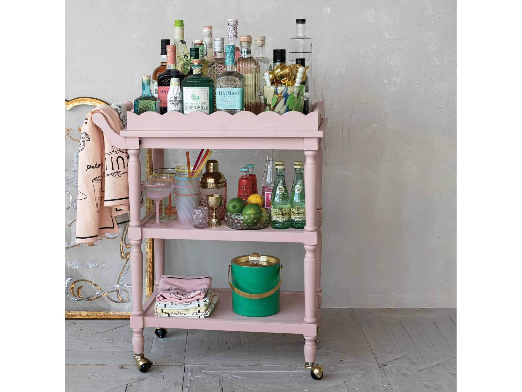 Storied Home 3 Tier Bar Scalloped Tray | Ashley Homestore