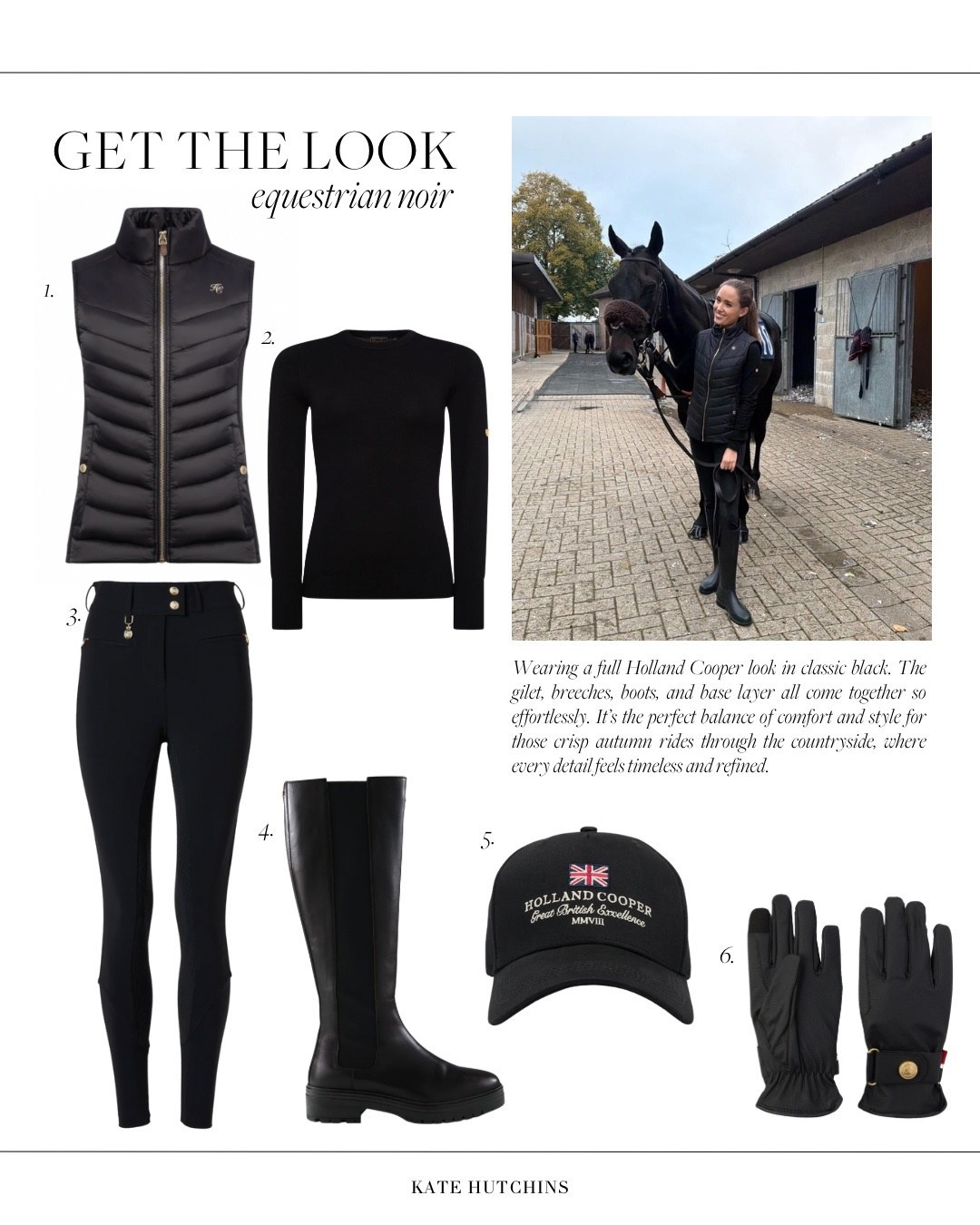 Equestrian Elegance 🖤
Wearing a full Holland Cooper look in classic black. The gilet, breeches, boots, and base layer all come together so effortlessly. It’s the perfect balance of comfort and style for those crisp autumn rides through the countryside, where every detail feels timeless and refined 

#LTKuk #LTKautumn