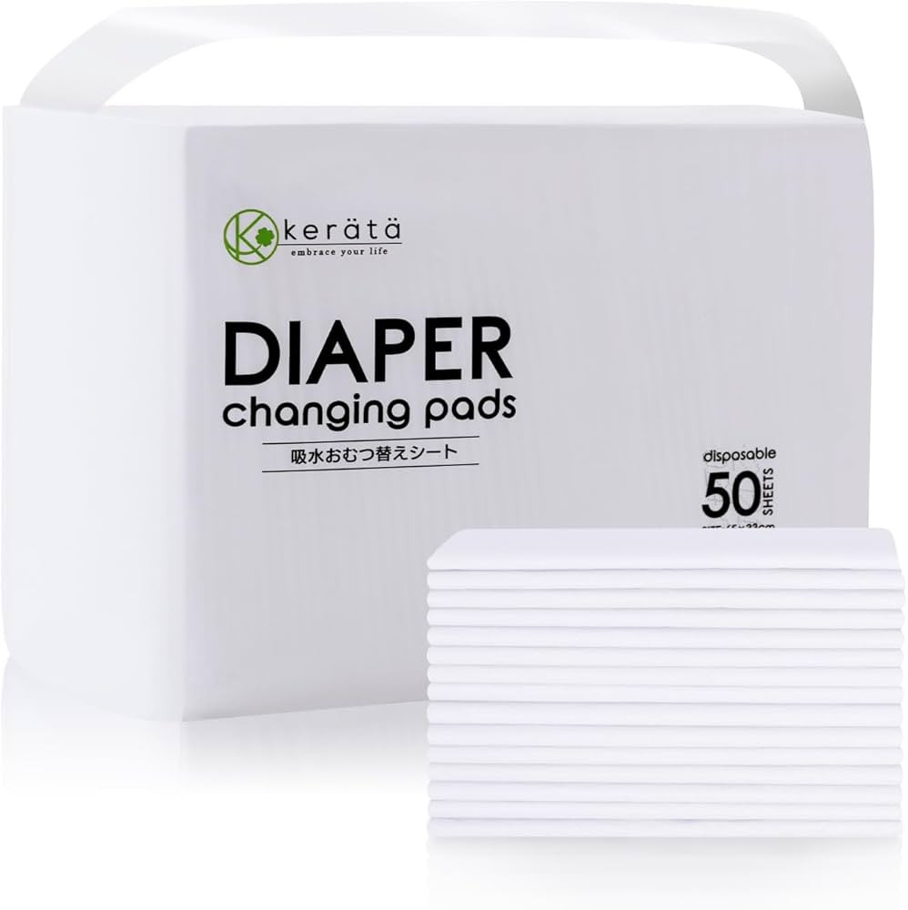 Disposable Changing Pads for Baby, 50 Pack 13" x 18" Super Soft Diaper Changing Pad Liners, Ultra... | Amazon (US)