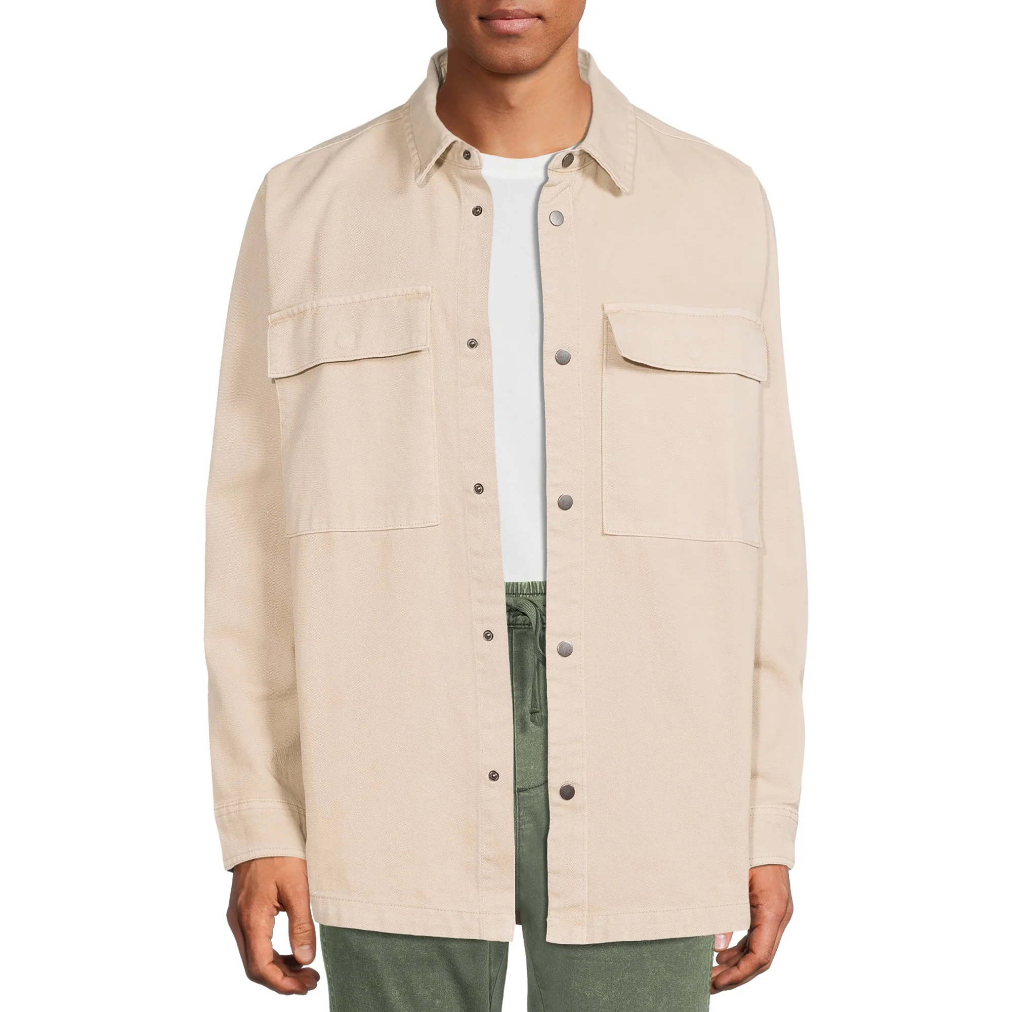 No Boundaries - No Boundaries Men's and Big Men's Long Sleeve Layering Shirt Jacket - Walmart.com | Walmart (US)