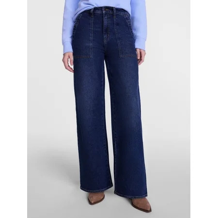 Scenario Women's High Rise Utility Jeans, 31" Regular and 29" Short Inseam, Sizes 0-20 | Walmart (US)