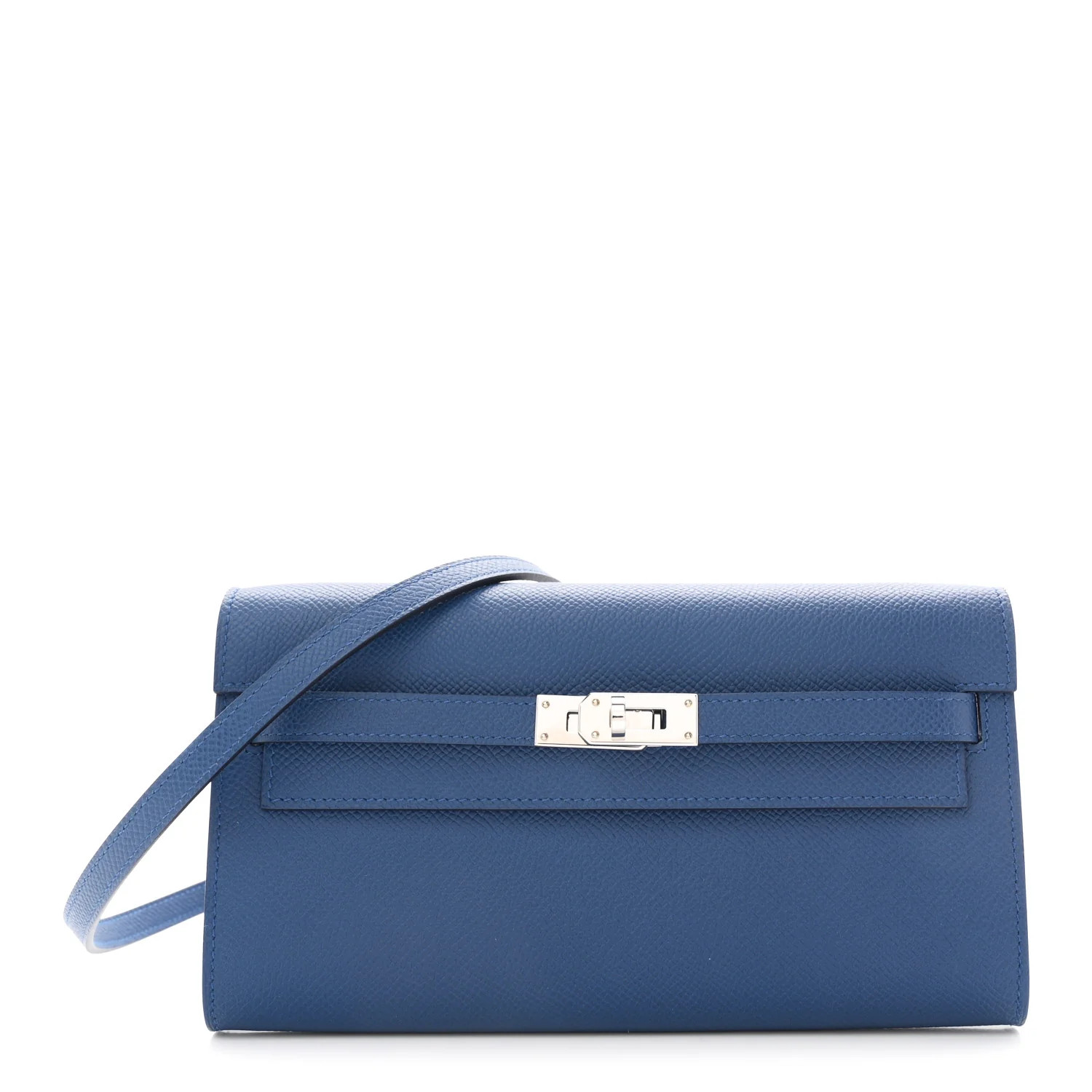 Hermes Epsom Kelly Wallet To Go Bleu Tie 1903586 | FASHIONPHILE (US)