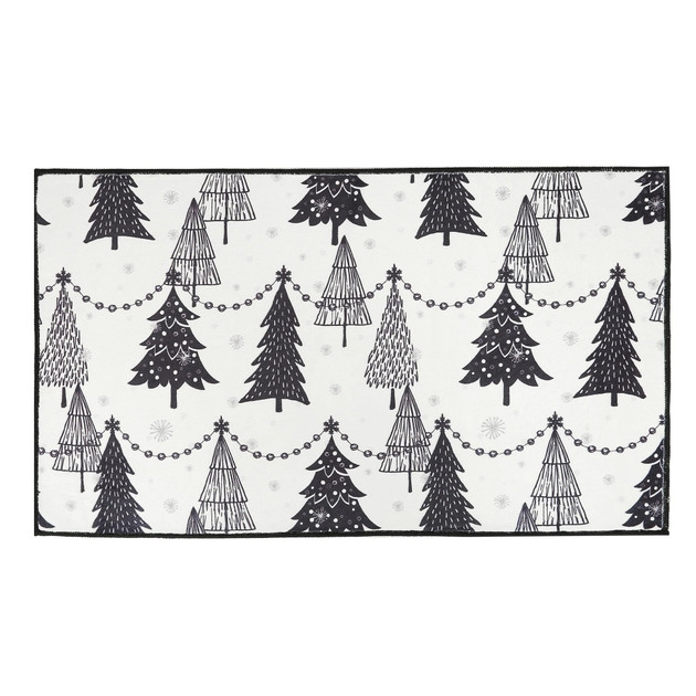 Black and White Christmas Trees Rug 20x34 curated on LTK