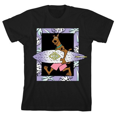 Scooby Doo Surf Boy's Black T-shirt-Small | Target
