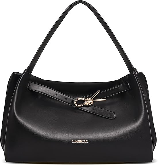 LuxeBold Hobo Bag for Women Soft Shoudler Handbags Slouchy Purses with Belted Detailing | Amazon (US)