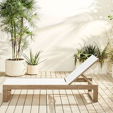 Portside Outdoor Textilene Chaise Lounge | West Elm (US)