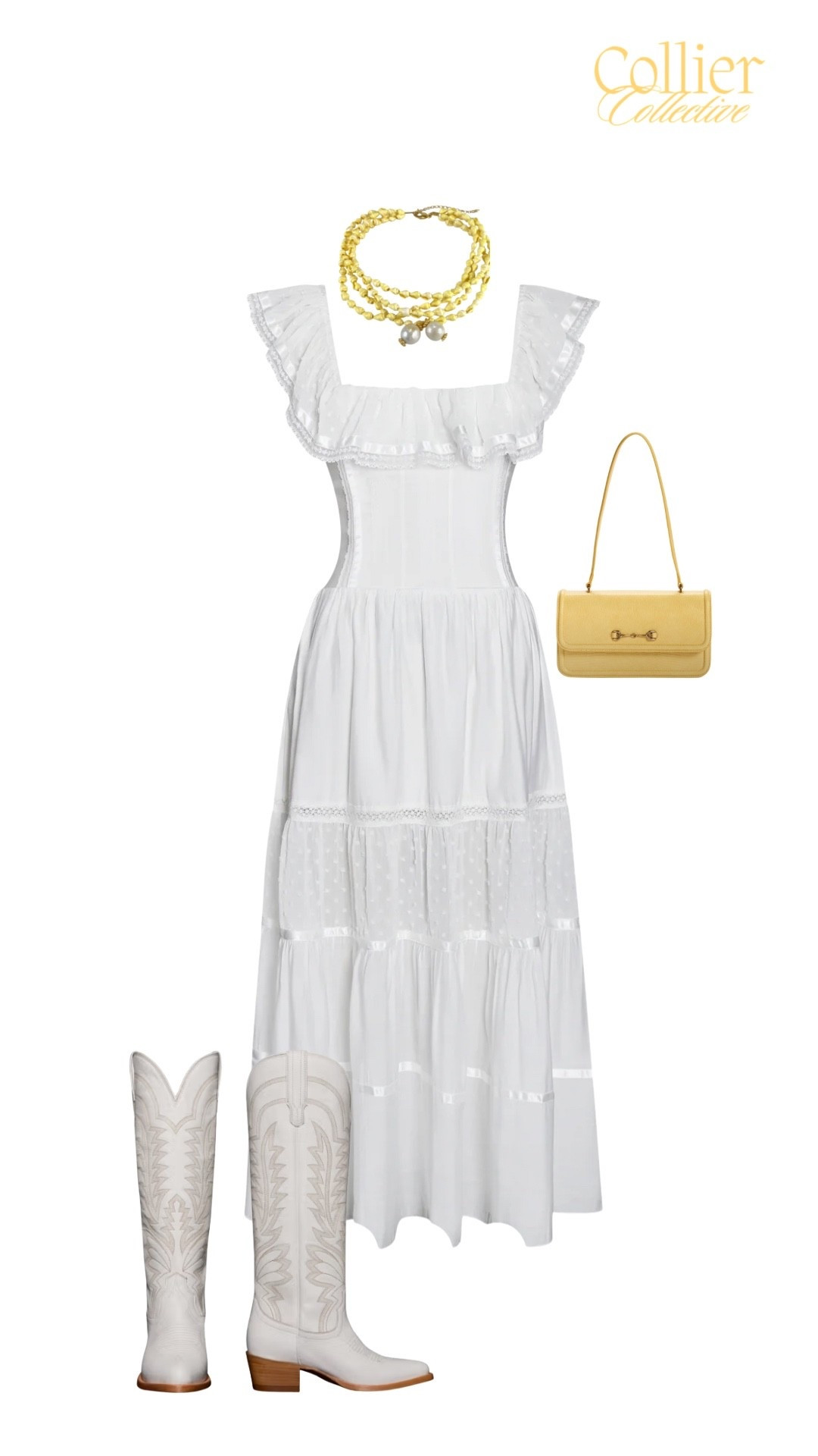 Golden hour glow meets southern charm ☀️ From ruffled whites to sun-kissed accessories, Collier Collective brings timeless romance to the rodeo. #CollierCollective

#CollierCollective #SouthernStyle #WesternChic #SummerRomance #CowgirlCool #EffortlessStyle #CountryGlam #RodeoReady #BohoCowgirl #TimelessWardrobe #FeminineDetails #ChicAndEffortless #WesternStyleReimagined

#LTKSeasonal #LTKU #LTKStyleTip