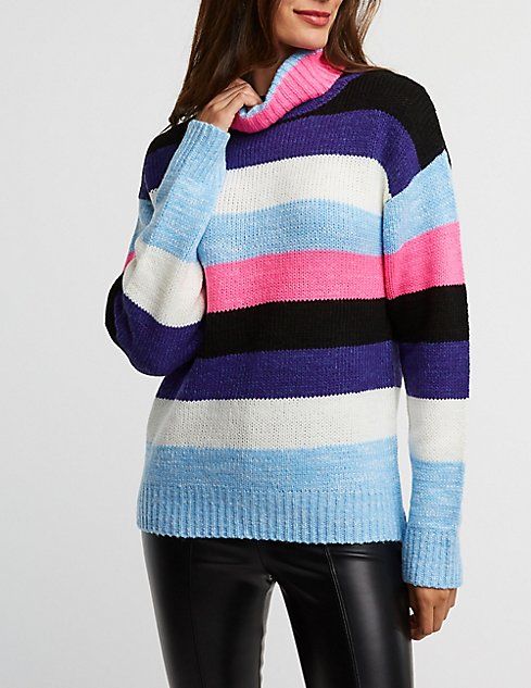 Colorblock Pullover Sweater V Neck Pullover Sweater Chenille Crew Neck Pullover Sweater Cowl Neck Pu | Charlotte Russe