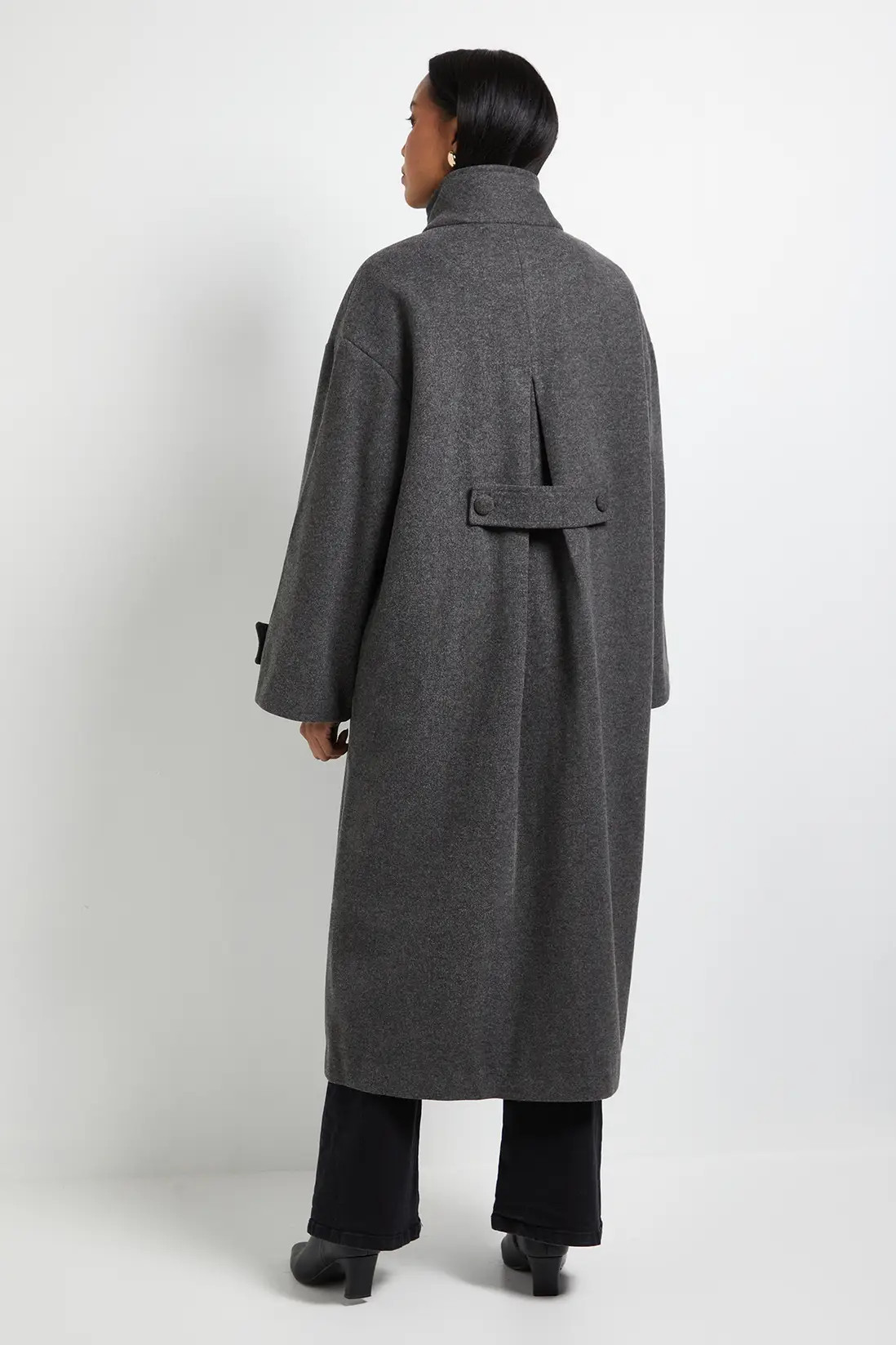 Principles by Wallis Funnel Neck Button Coat | boohoo (US & Canada)