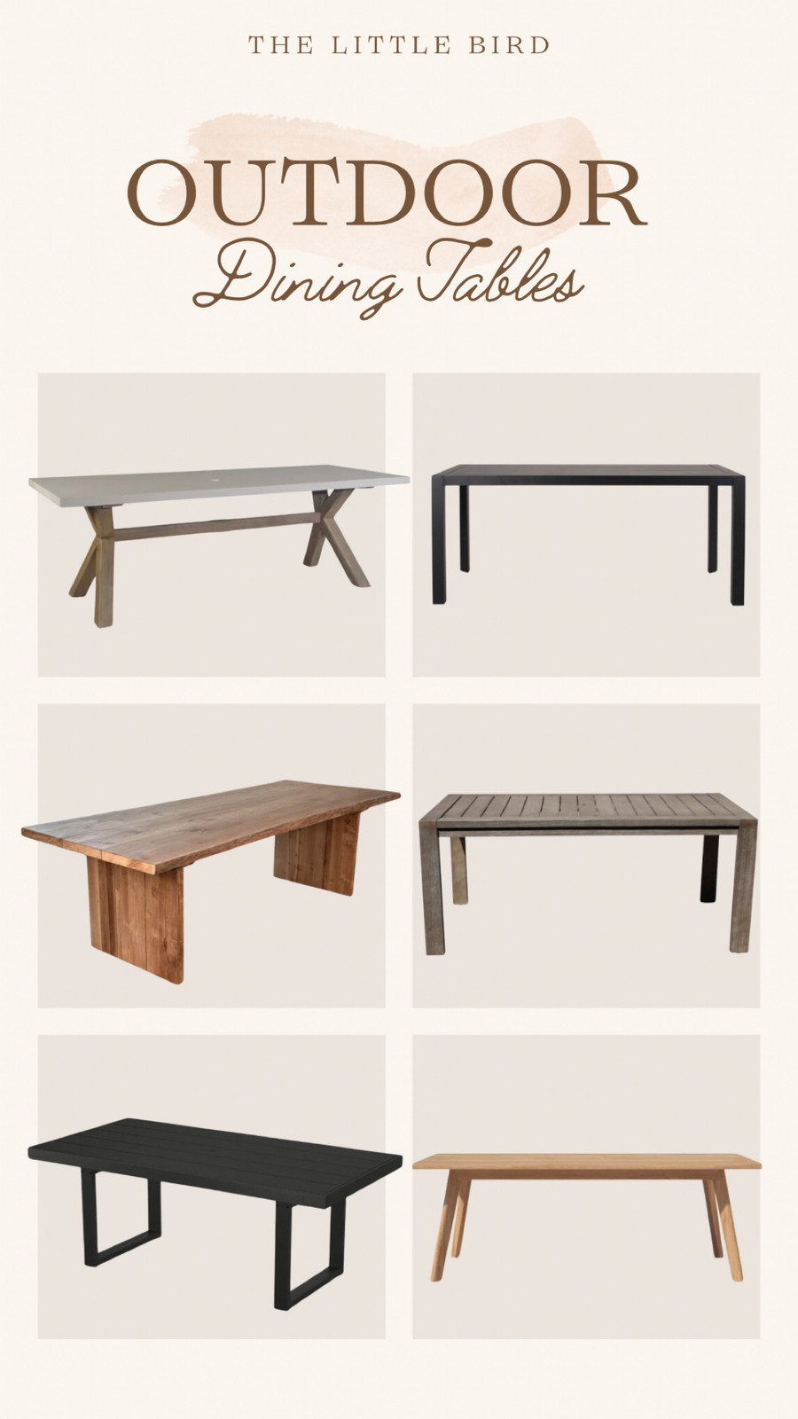 Outdoor Dining Table Round Up!