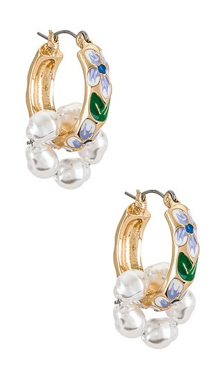 Baroque Earrings in Blue | Revolve Clothing (Global)