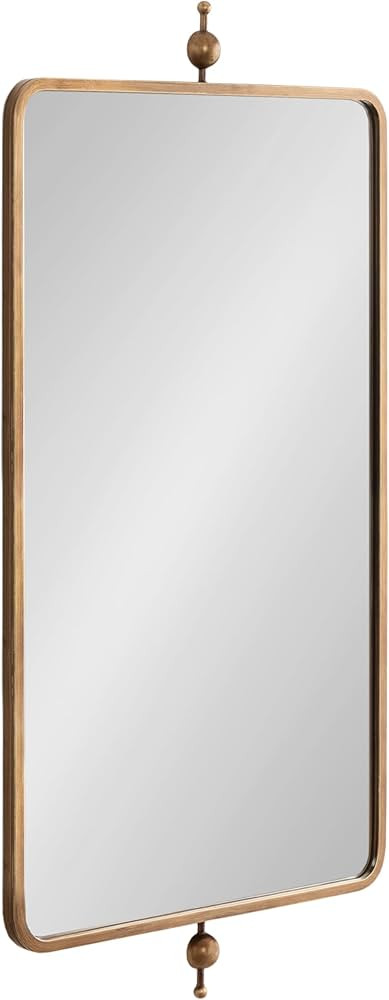 Kate and Laurel Kasota Traditional Metal Rectangle Wall Mirror, 20 x 41, Antique Gold, Vintage Ta... | Amazon (US)