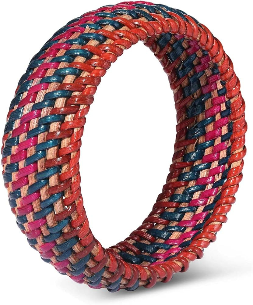HEIDKRUEGER Rattan Bracelet For Women Girls Handmade Lightweight Straw Wicker Braid Woven Bangle ... | Amazon (US)