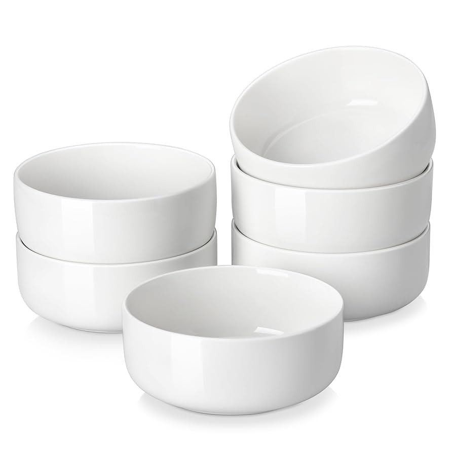 MALACASA 24 OZ Cereal Bowls, Porcelain Soup Oatmeal Bowls Set of 6, Kitchen Ceramic Serving Bowl,... | Amazon (US)
