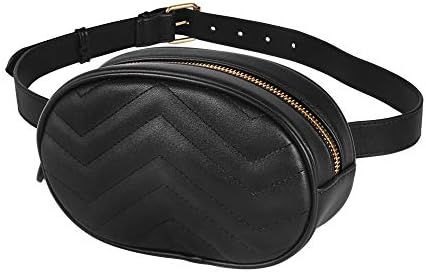 Geestock Women Waist Bags Waterproof PU Leather Belt Bag Fanny Pack Crossbody Bumbag for Party, T... | Amazon (US)