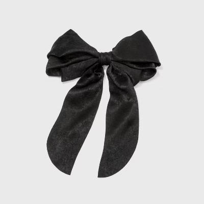 Satin Bow with Tail Barrette - A New Day™ | Target