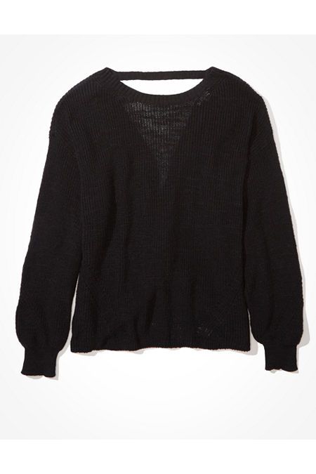 AE Twist Back Crew Neck Sweater | American Eagle Outfitters (US & CA)