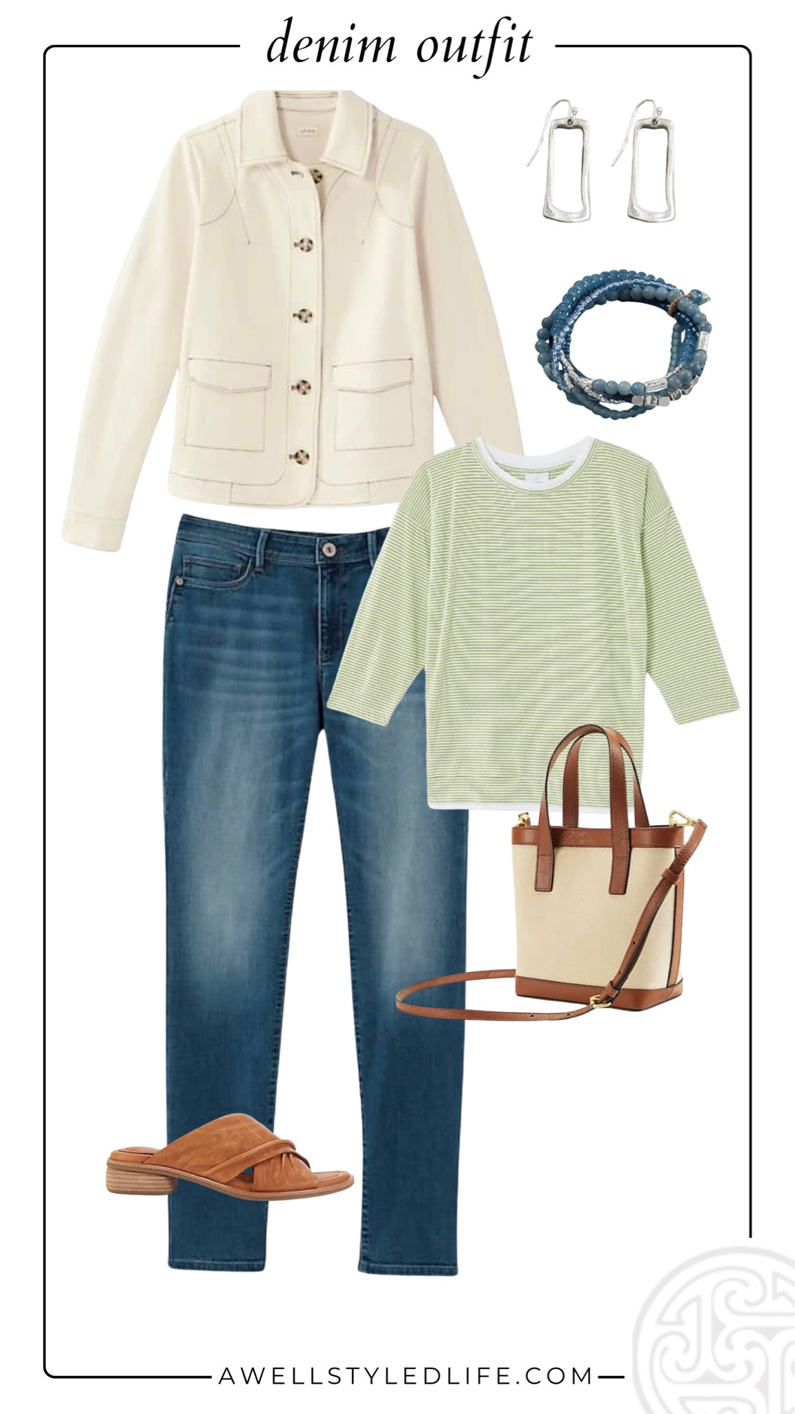 Spring Outfit Inspiration

J. Jill elevated denim jacket, striped double layer tee, slim-leg denim, summer handbag, sandals, and silver jewelry

#fashion #fashionover50 #fashionover60 #jjill #jjillfashion #springoutfit #springfashion #denim #denimjacket #layeredtee #sandals

#LTKover40 #LTKstyletip #LTKSeasonal