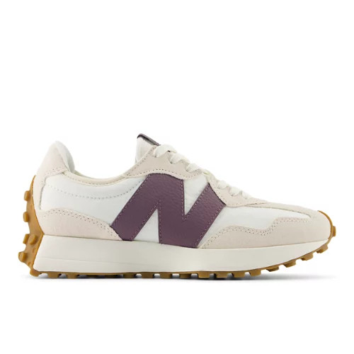 New Balance Women's 327 Sneakers - Beige/White/Purple (Size 6.5) | New Balance Athletics, Inc.