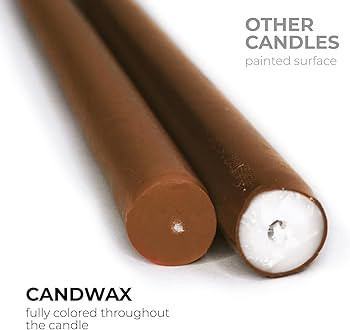 CANDWAX 10 inch Taper Candles Set of 4 - Dripless Tapered Candles and Unscented Candlesticks - Pe... | Amazon (US)