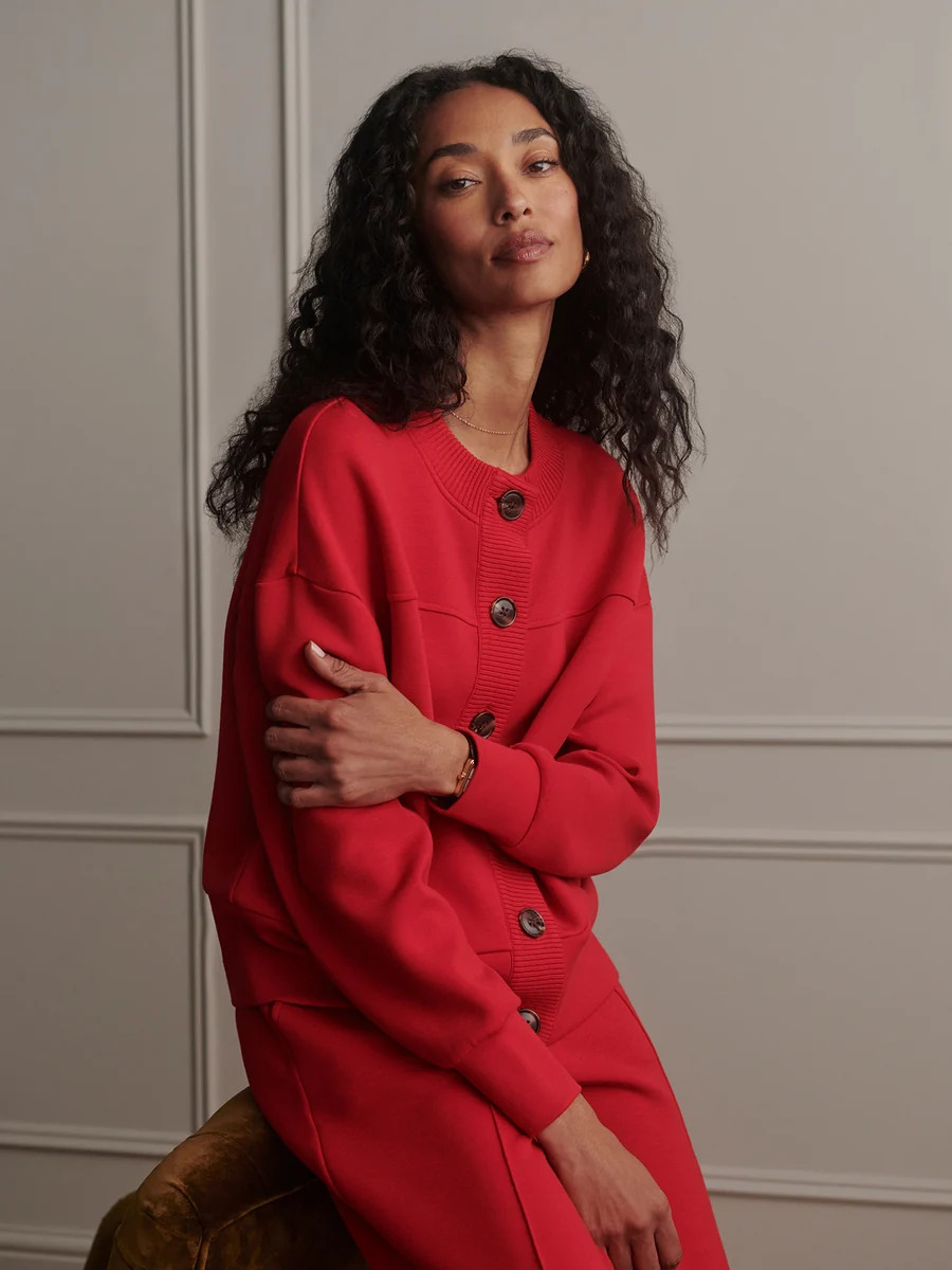 Olwen Button Front Sweat | Women's Button Front Sweatshirt | Varley US | Varley US
