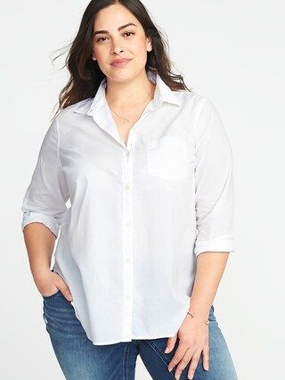 Classic Plus-Size No-Peek Button-Front Shirt | Old Navy US