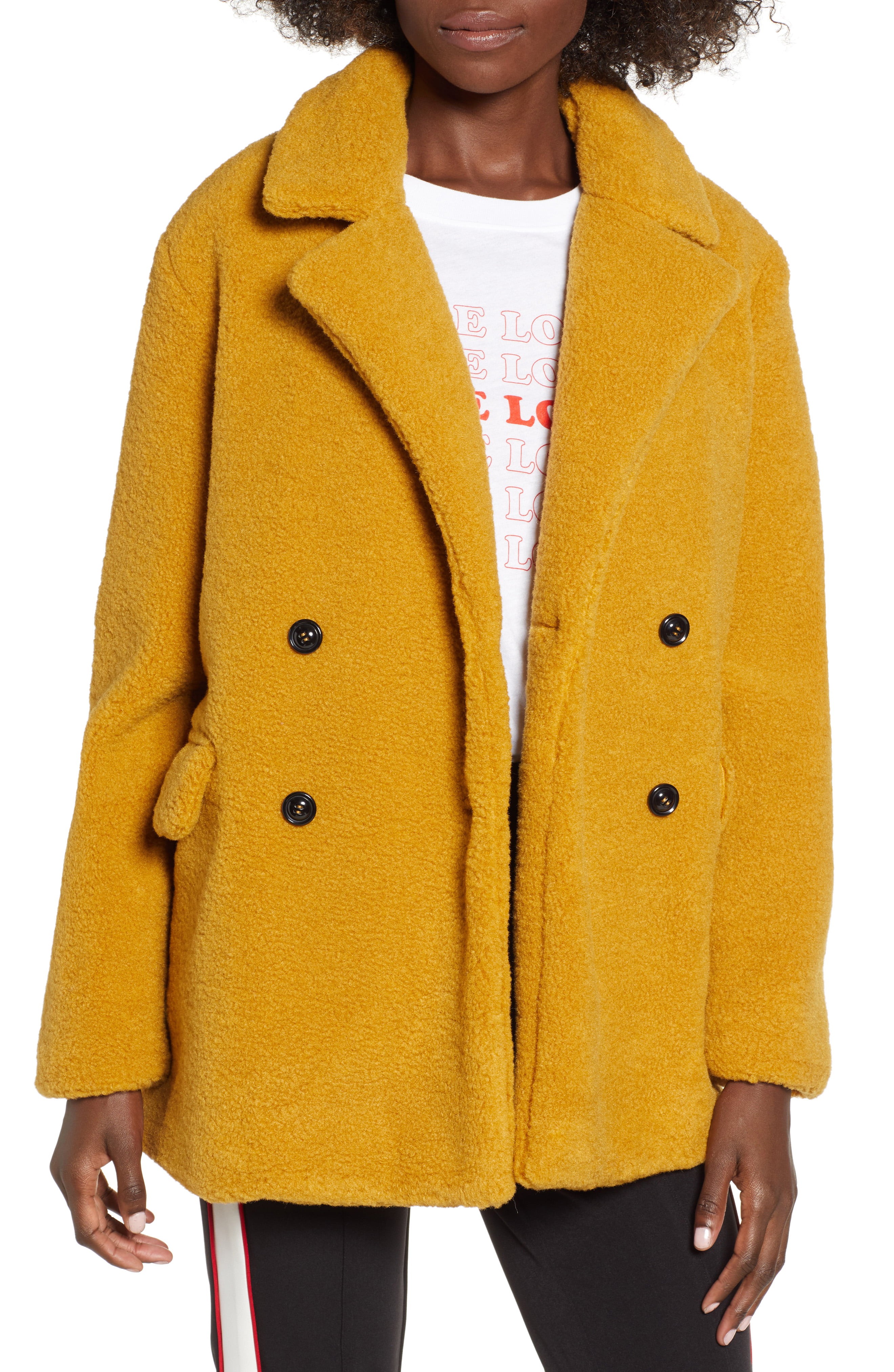 BP. Textured Double Breasted Coat | Nordstrom