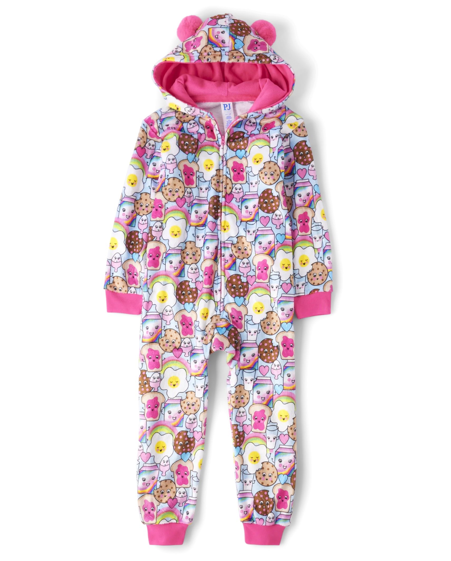 Girls Breakfast Fleece One Piece Pajamas - brook | The Children's Place