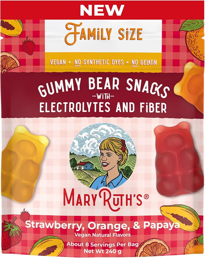 MaryRuth's Gummy Bears Snacks | Delicious Gummies with Electrolytes and Fiber | Gummy Candy Made ... | Amazon (US)