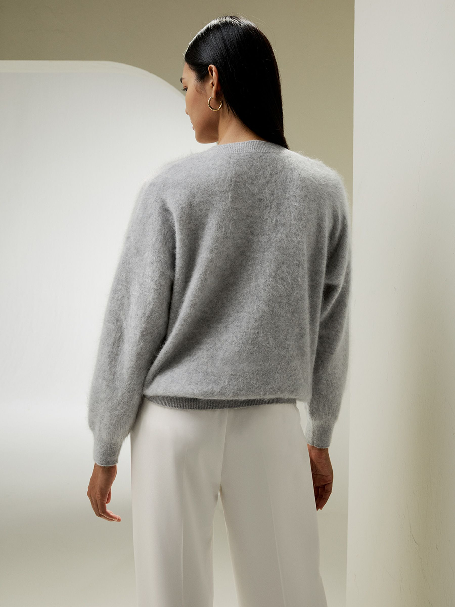Brushed Cashmere Pullover Sweater | LilySilk