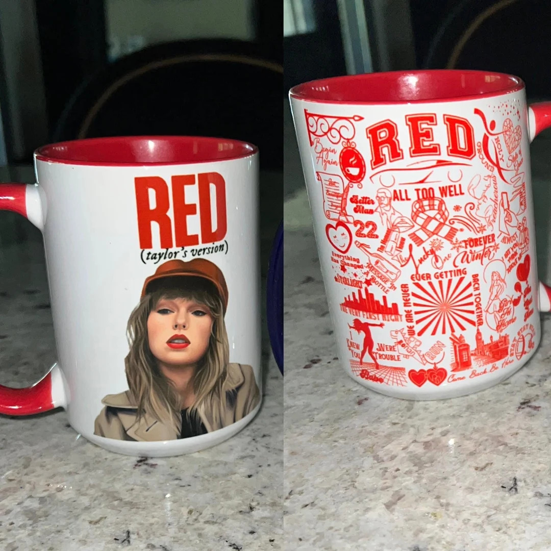 Taylor Swift 15oz coffee cup era tour red midnights | Etsy (US)