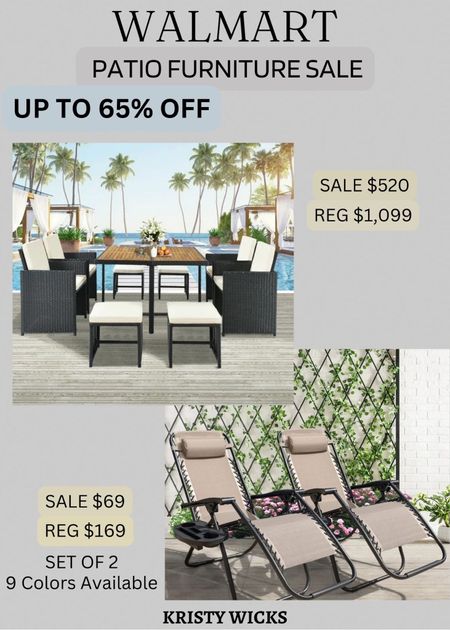 Great deal and value on so many outdoor patio furniture sets and chairs! 

These chairs are $100 off and the dining table set is now $520 from $1,099! Incredible savings!!! 👏🙌

#LTKhome #LTKunder100 #LTKSeasonal
