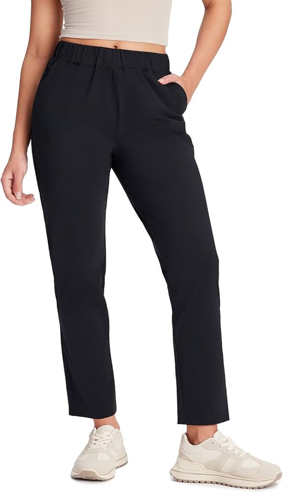 Yogipace Petite/Regular/Tall Women's 7/8 Stretch Ankle Pant with Pockets for Golf Travel Commute ... | Amazon (US)