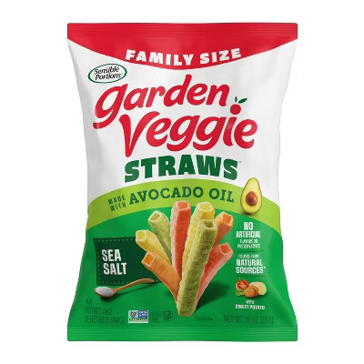 Sensible Portions Garden Veggie Straws Sea Salt Family Size with Avocado Oil - 10oz | Target