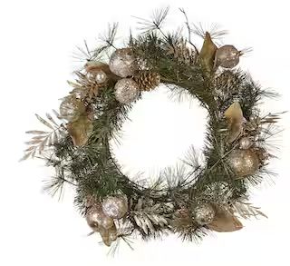 CANVAS Christmas Decoration Artificial Mixed Wreath, 24-in#151-1742-8 | Canadian Tire