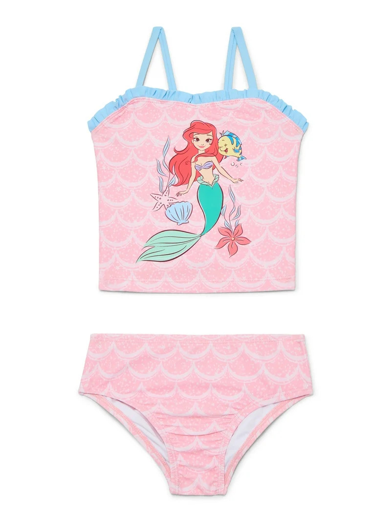Character Toddler Girl Tankini Swimsuit Set, 2-Piece, Sizes 12M-5T | Walmart (US)