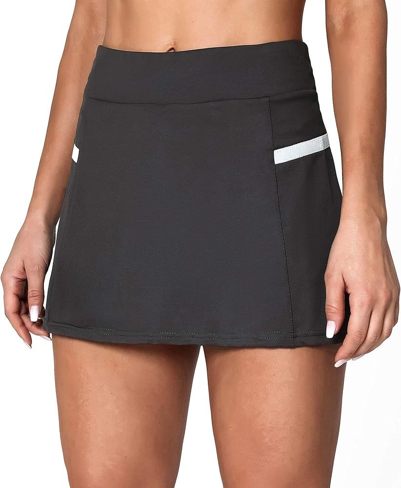 POSHDIVAH Women's Athletic Skirts with Built-in Shorts Skorts for Tennis Golf Running Workout and... | Amazon (US)