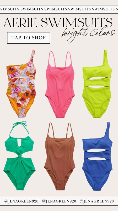 Aerie swimsuit | bright colored swimsuits 

#LTKunder50 #LTKstyletip #LTKswim
