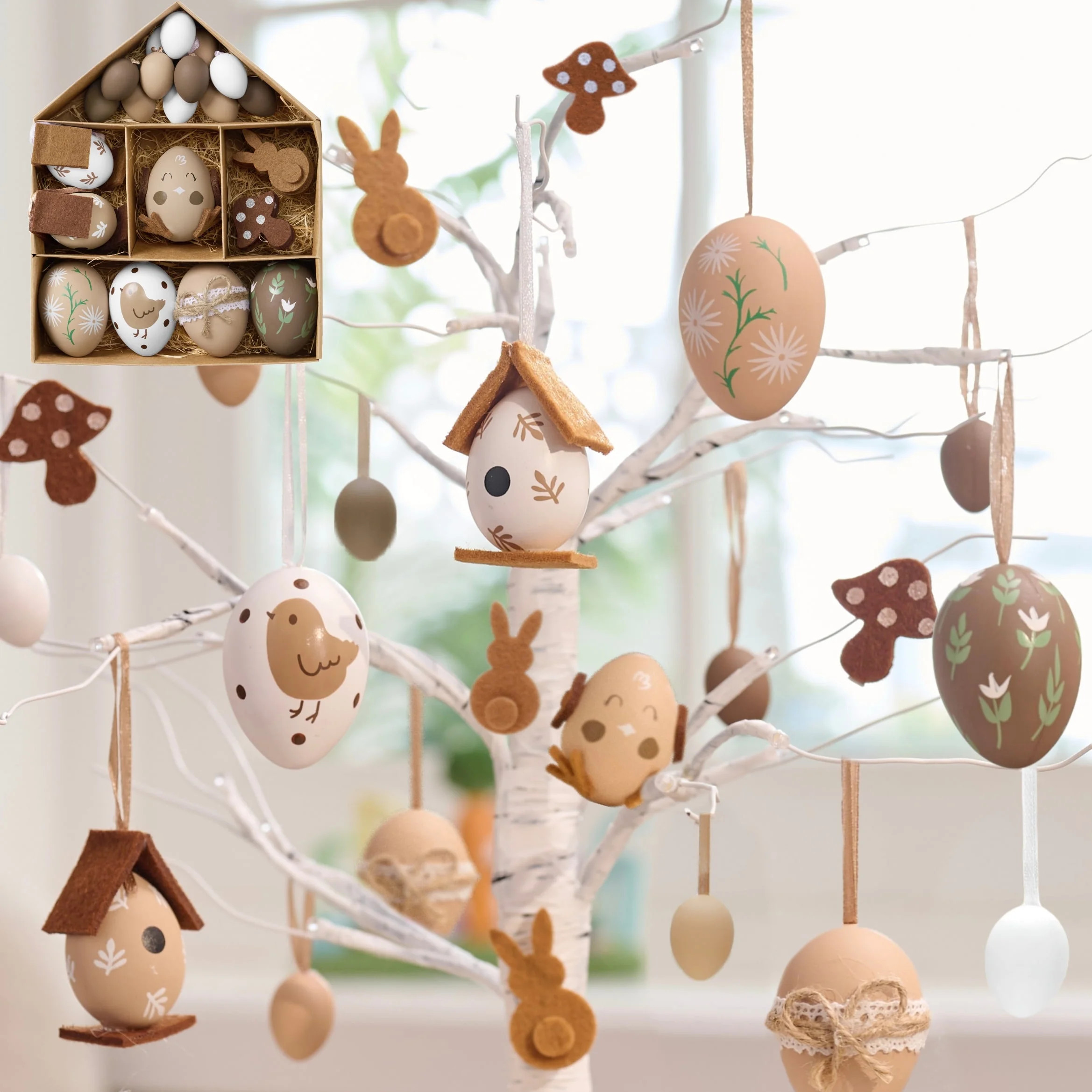 Valery Madelyn 30ct Easter Egg Decorations Tree Ornaments for Home Spring Decor | Walmart (US)