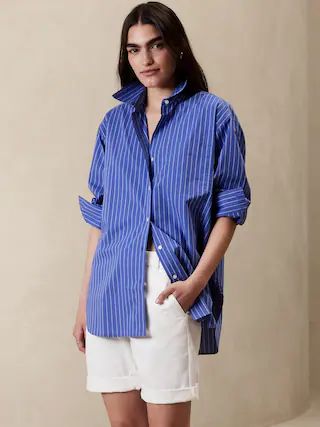 Oversized Cotton Shirt | Banana Republic Factory