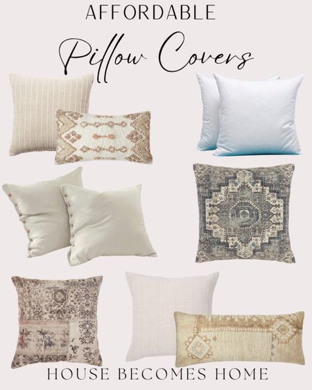 Affordable pillow covers and good down inserts. Go up a size in the inserts. #homedecor #pillows 

#LTKfindsunder50 #LTKsalealert #LTKhome