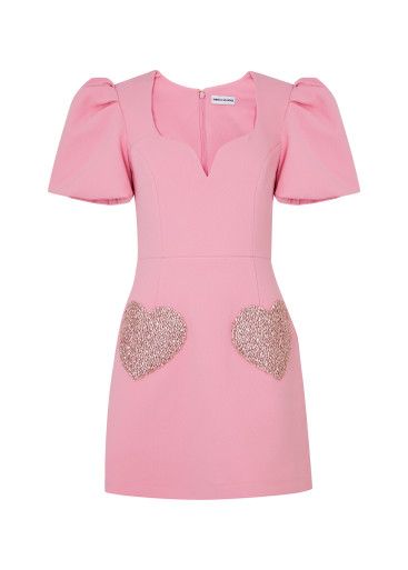 Rochelle heart-embellished mini dress | Harvey Nichols (Global)