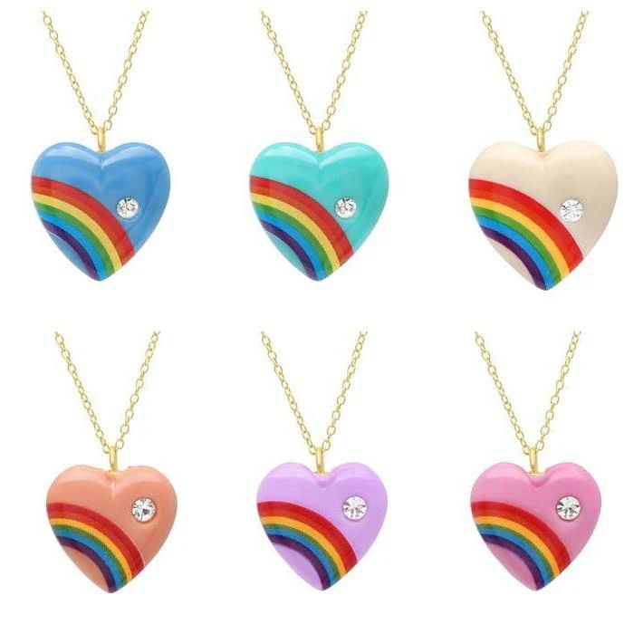 Rainbow Heart Necklace | Monarch Market