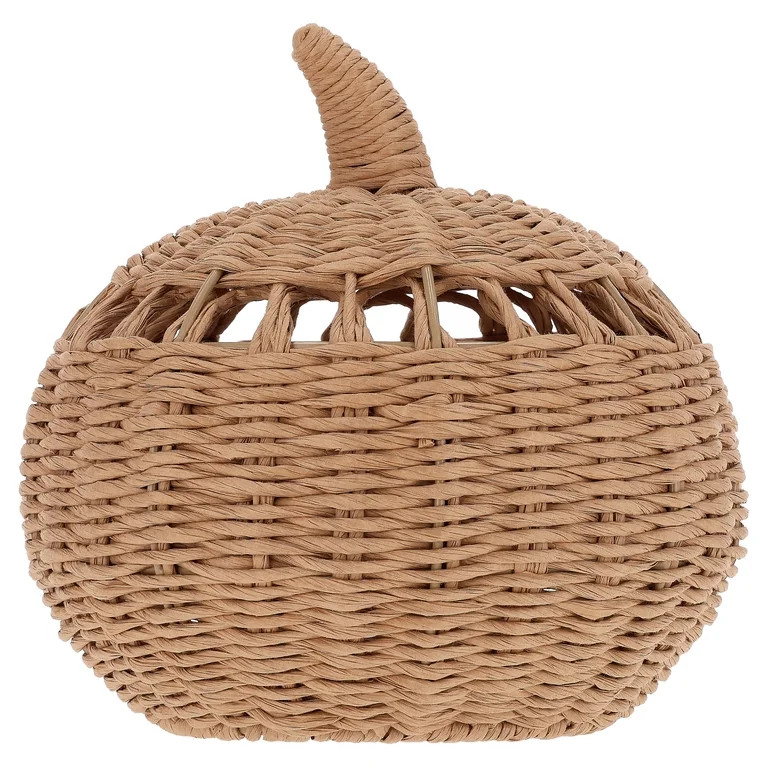 My Texas House Woven Pumpkin Tabletop Decoration, Natural, 9" | Walmart (US)