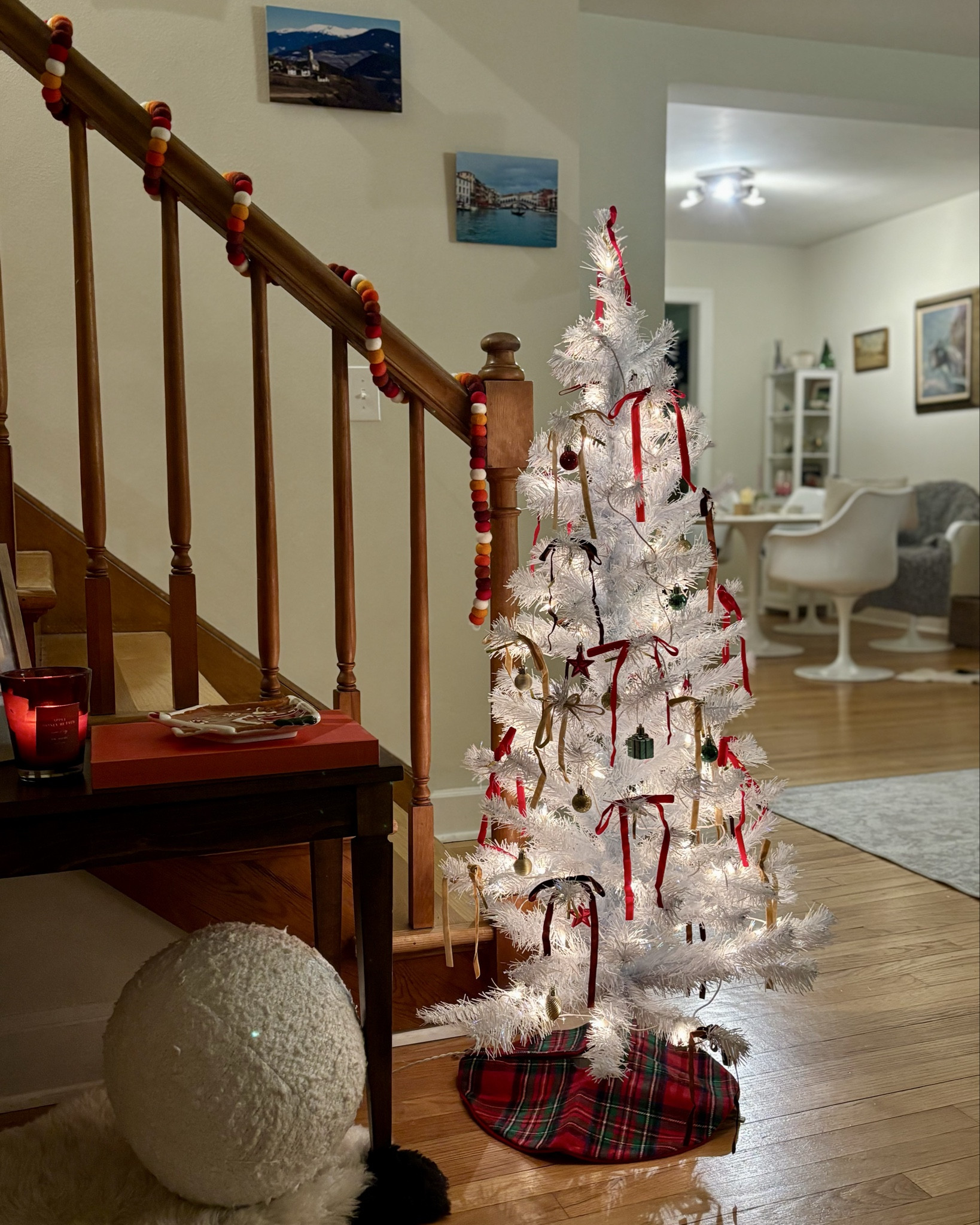 Christmas styling, Christmas entryway ideas, small Christmas tree, Christmas decor, Amazon Christmas, Target Christmas decor. I love this small plaid tree skirt, and the small pre-lit Christmas tree from Amazon is adorable! Ralph Lauren Christmas. 

#LTKHome #LTKHoliday #LTKSeasonal