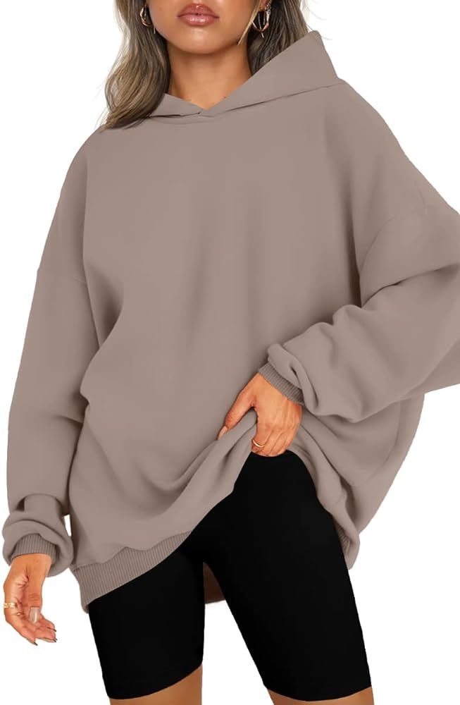Womens Oversized Hoodies Sweatshirts Fleece Hooded Pullover Tops Sweaters Casual Comfy Fall Fashi... | Amazon (US)