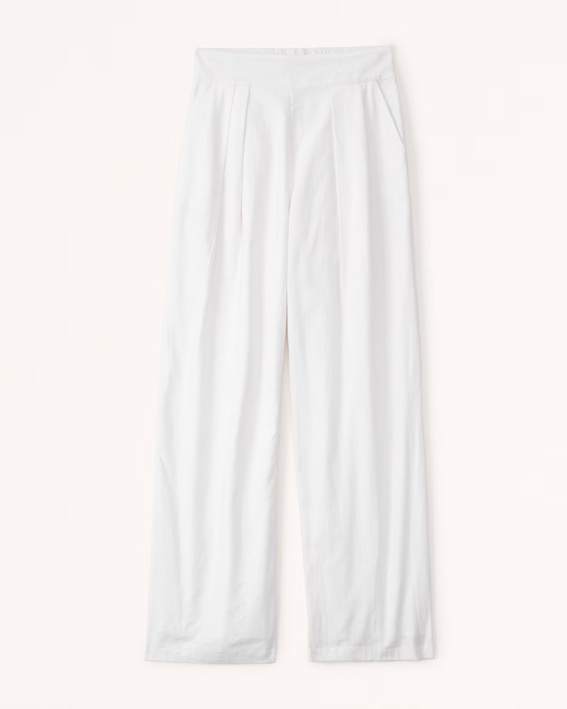 Linen-Blend Ultra Wide-Leg Pant | Abercrombie & Fitch (US)