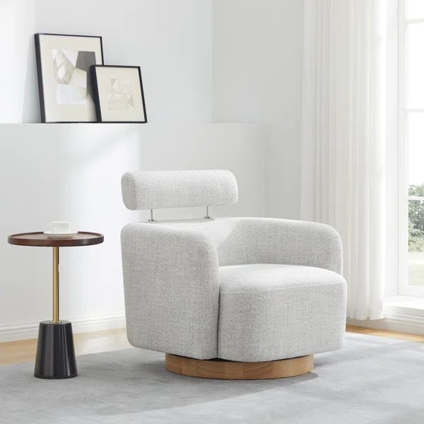 Becerril Upholstered Swivel Barrel Chair | Wayfair North America